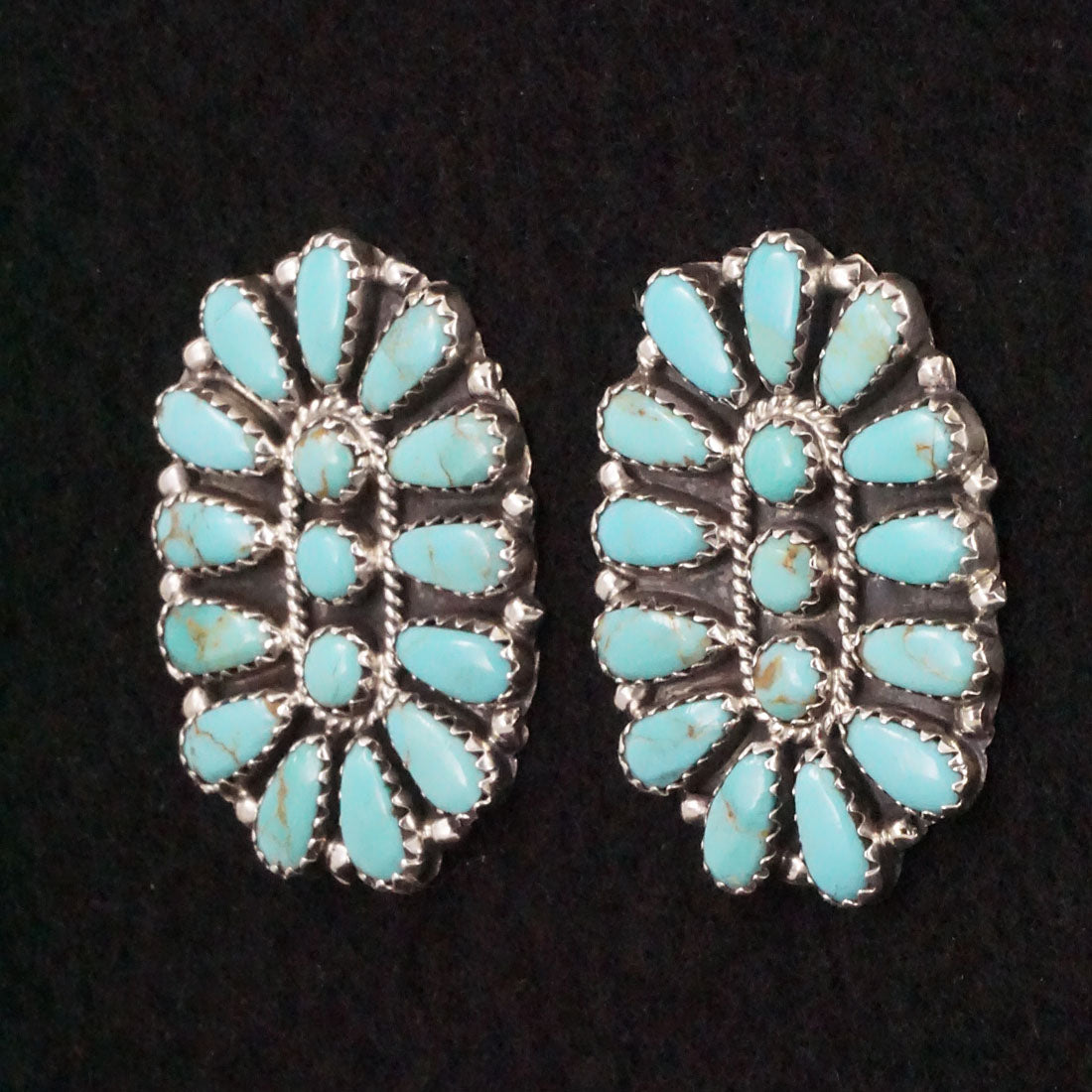 Zeita Begay Turquoise & Sterling Silver Earrings