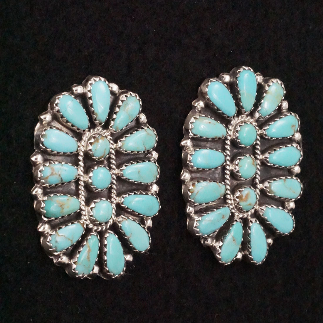 Zeita Begay Turquoise & Sterling Silver Earrings