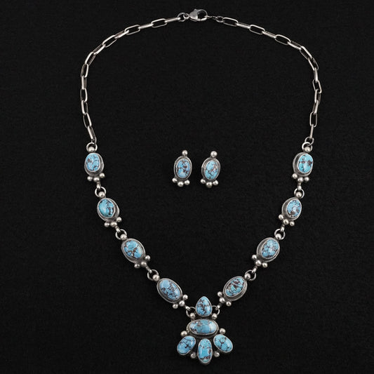 Kathleen Livingston Turquoise & Sterling Silver Necklace Set
