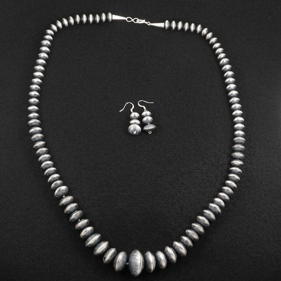 Angeline Miller Navajo Pearl Necklace & Earrings