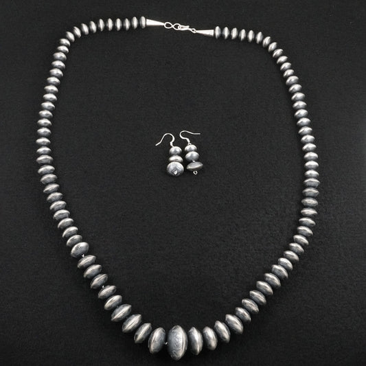 Angeline Miller Navajo Pearl Necklace & Earrings