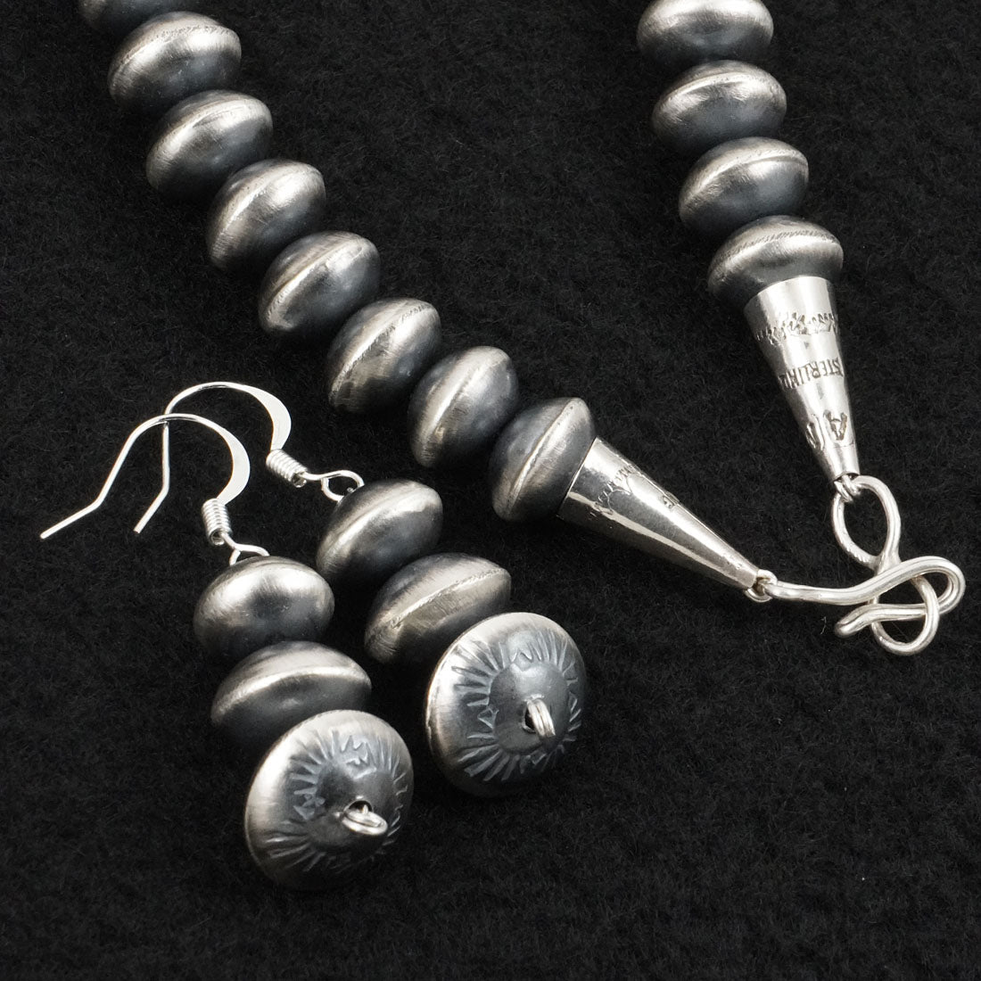 Angeline Miller Navajo Pearl Necklace & Earrings