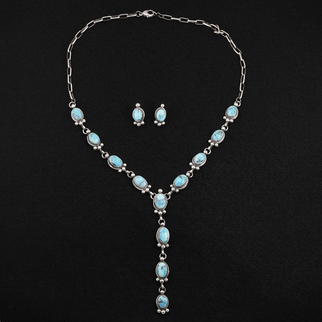 Kathleen Livingston Turquoise & Sterling Silver Necklace Set