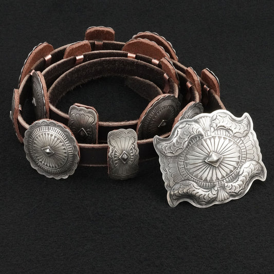 Dan Morgan Sterling Silver Concho Belt