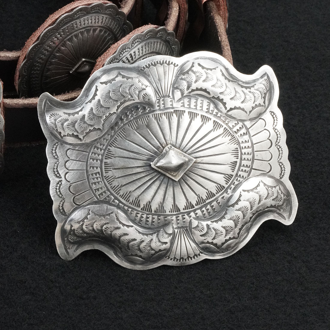 Dan Morgan Sterling Silver Concho Belt