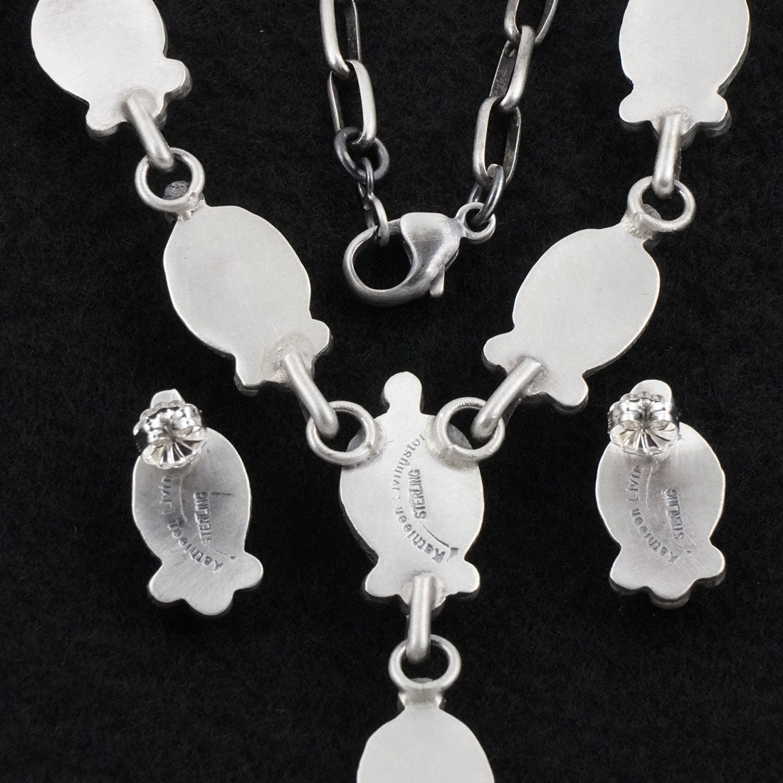 Kathleen Livingston Turquoise & Sterling Silver Necklace Set