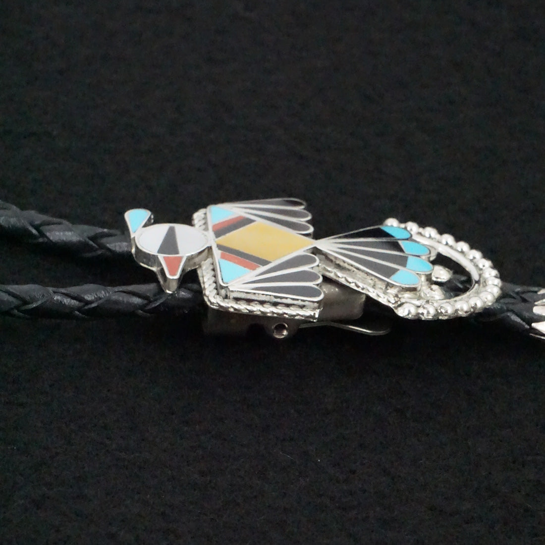 Adrian Wallace Multi-Stone & Sterling Silver Bolo Tie