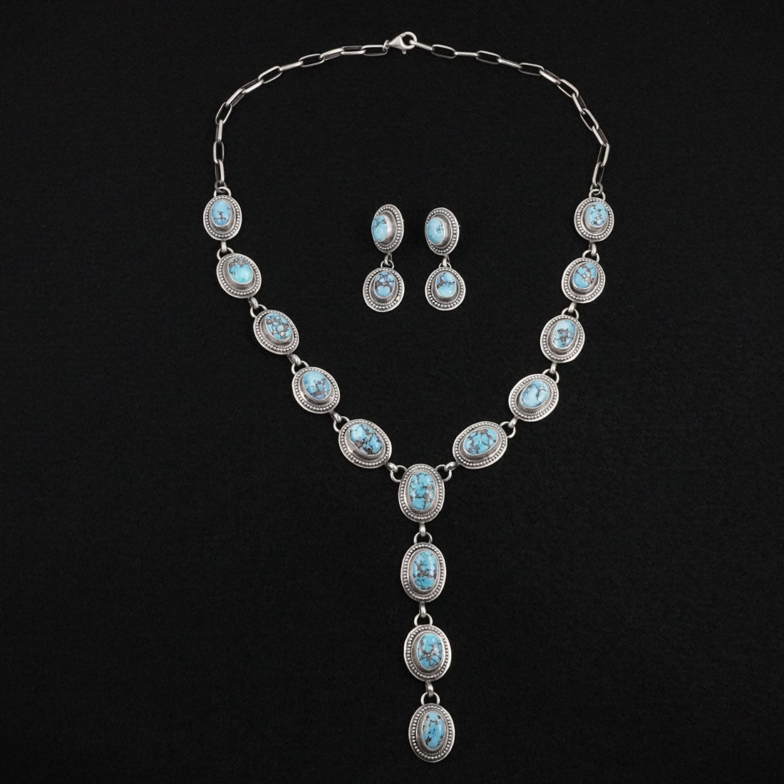 Kathleen Livingston Turquoise & Sterling Silver Necklace Set