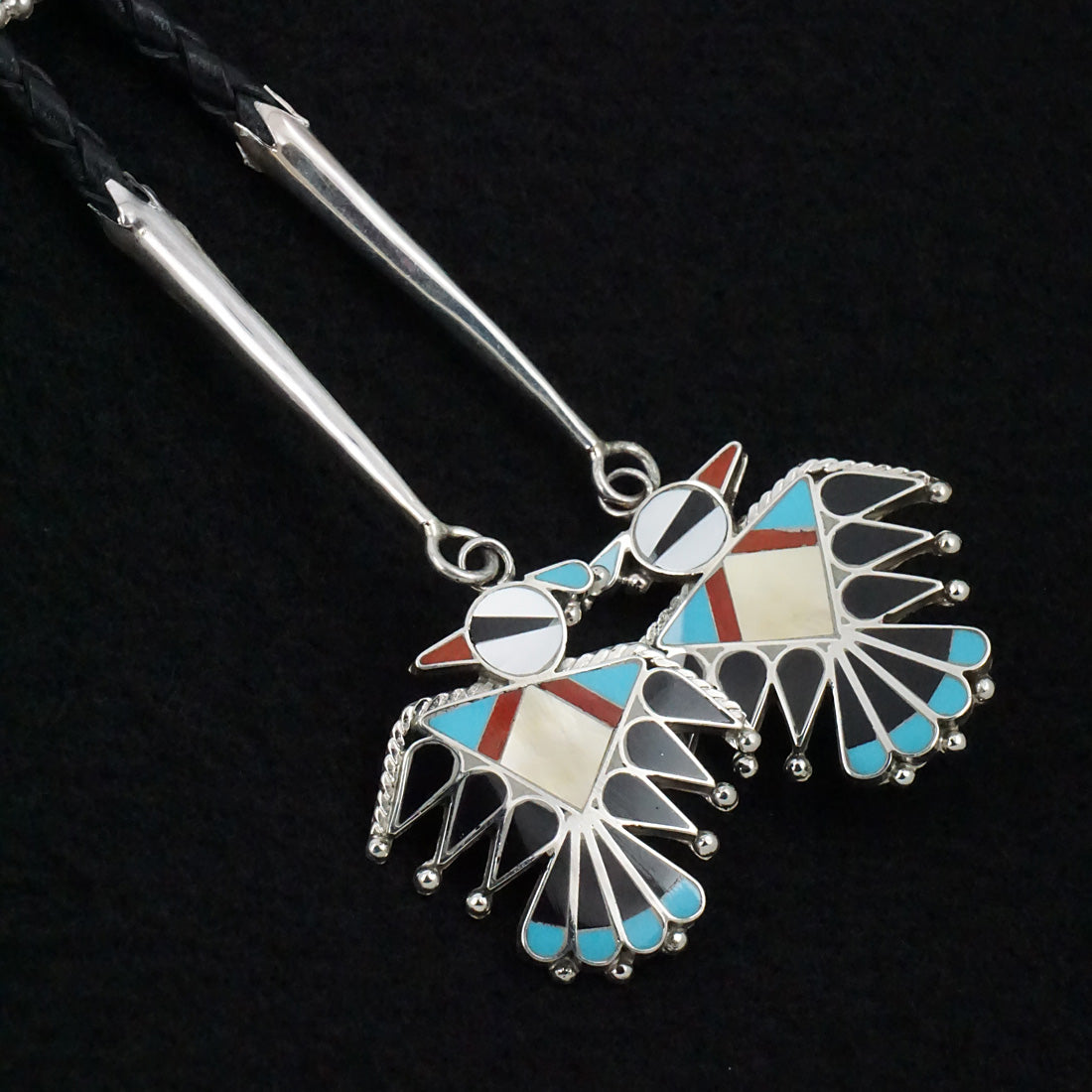 Adrian Wallace Multi-Stone & Sterling Silver Bolo Tie