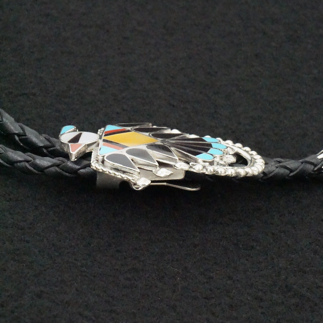 Adrian Wallace Multi-Stone & Sterling Silver Bolo Tie