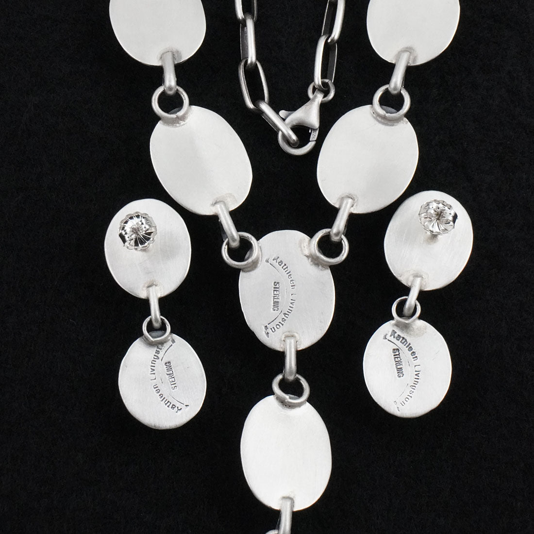 Kathleen Livingston Turquoise & Sterling Silver Necklace Set