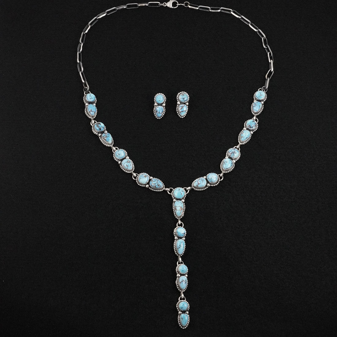 Kathleen Livingston Turquoise & Sterling Silver Necklace Set