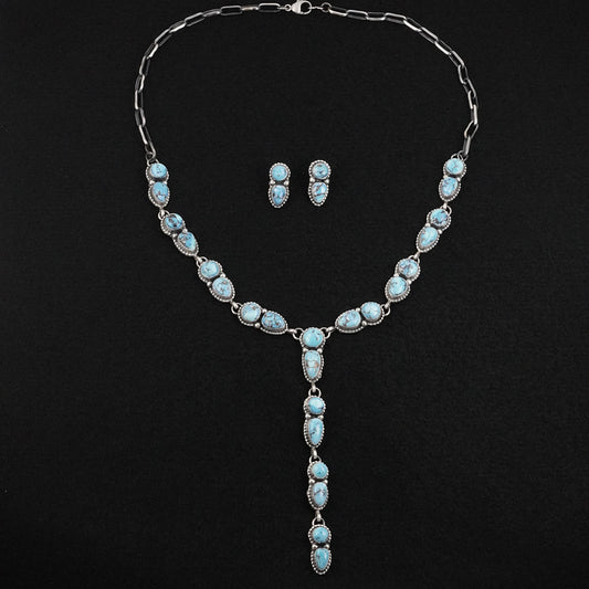 Kathleen Livingston Turquoise & Sterling Silver Necklace Set