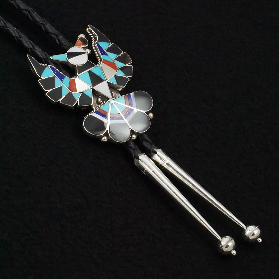 Delwin Gasper Multi-Stone & Sterling Silver Bolo Tie