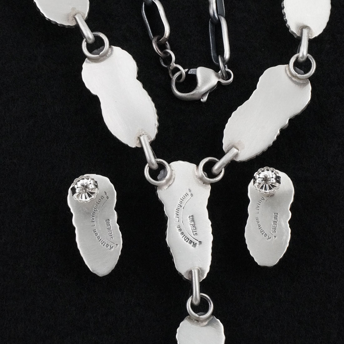 Kathleen Livingston Turquoise & Sterling Silver Necklace Set