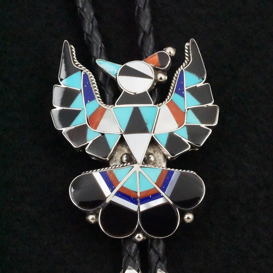 Delwin Gasper Multi-Stone & Sterling Silver Bolo Tie