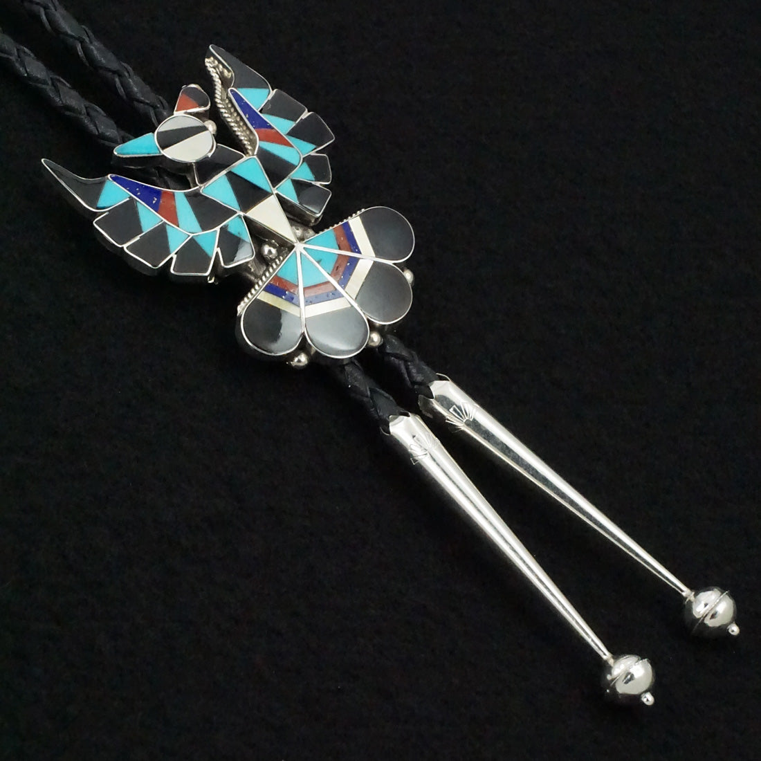 Delwin Gasper Multi-Stone & Sterling Silver Bolo Tie