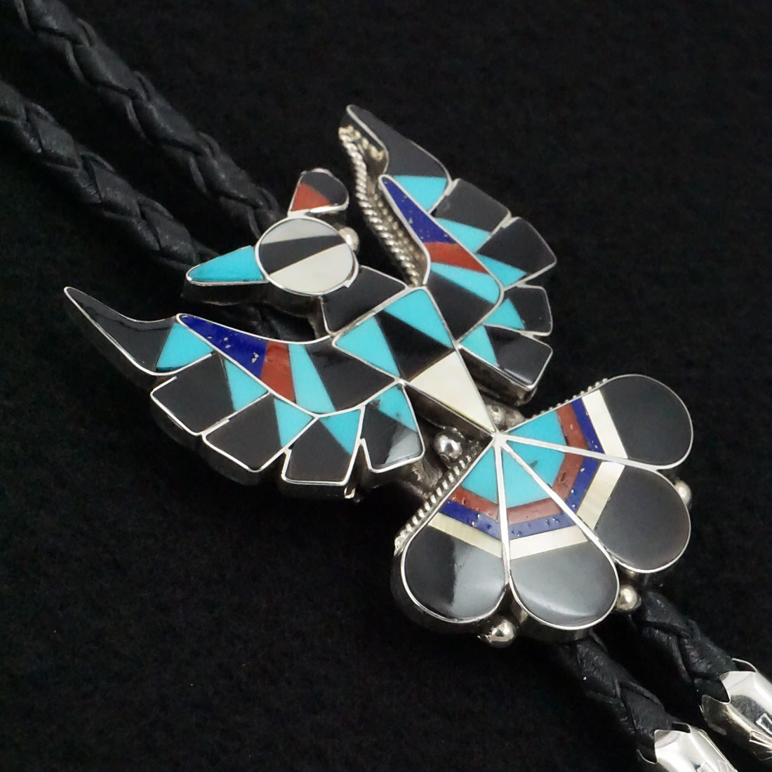 Delwin Gasper Multi-Stone & Sterling Silver Bolo Tie