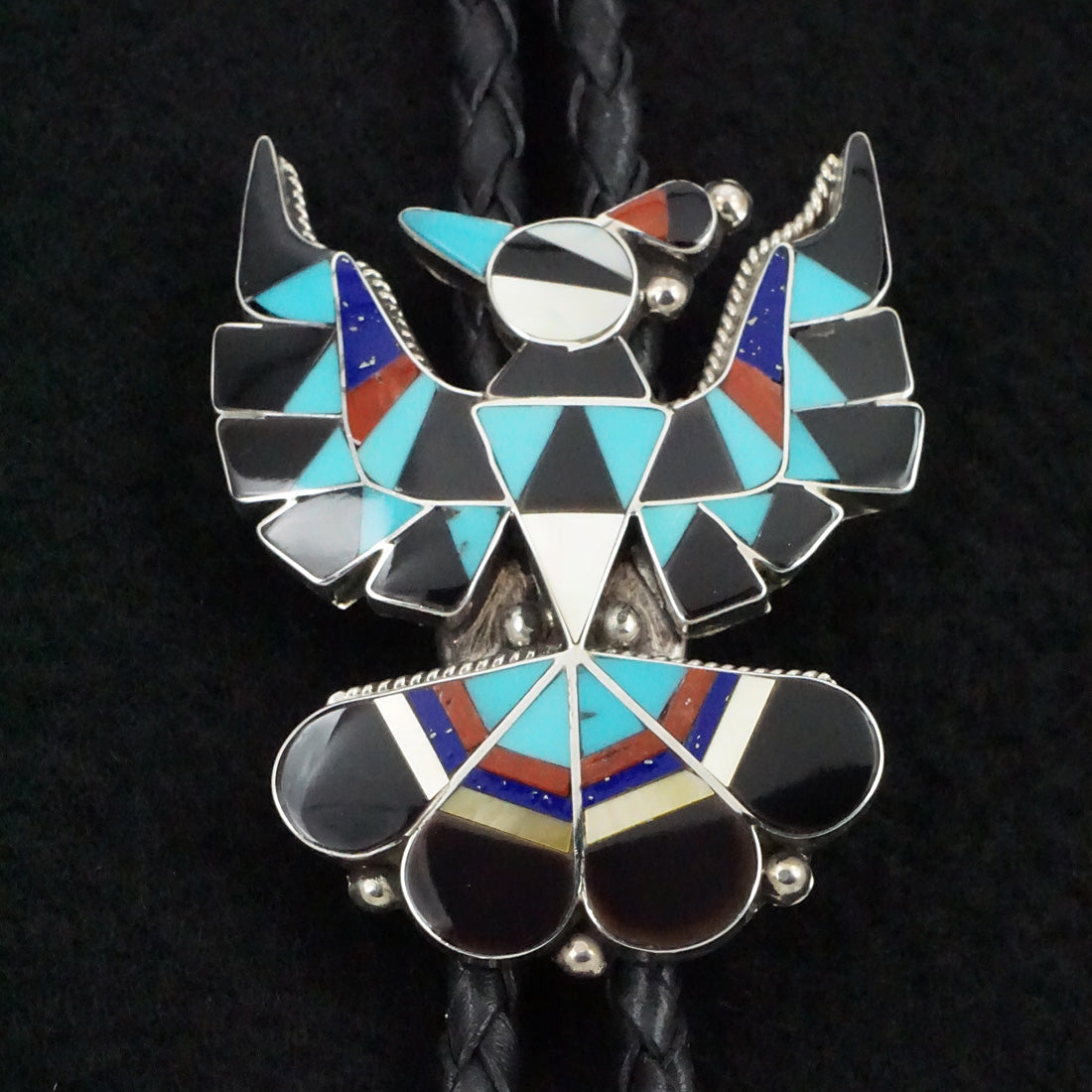 Delwin Gasper Multi-Stone & Sterling Silver Bolo Tie