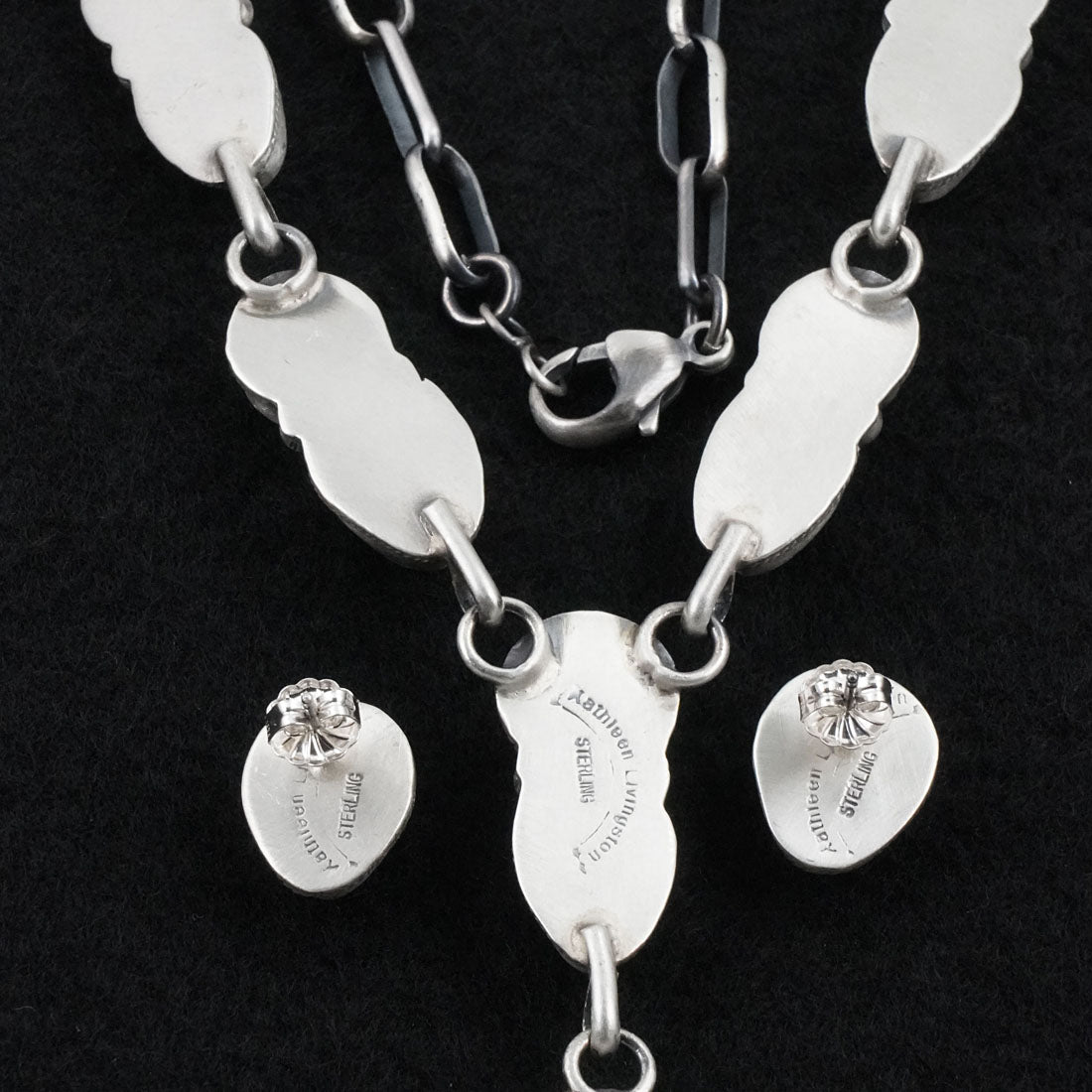 Kathleen Livingston Turquoise & Sterling Silver Necklace Set