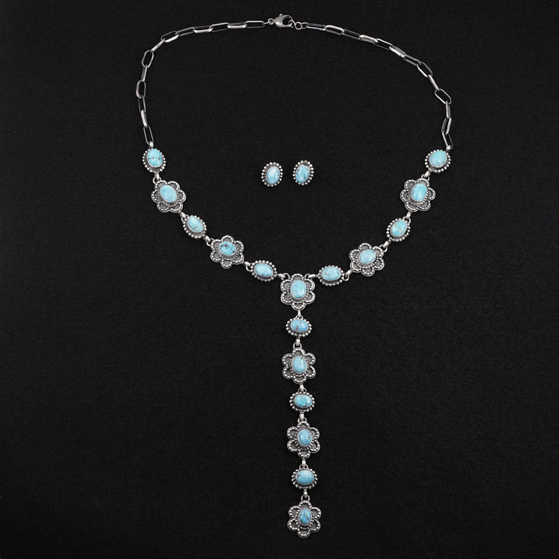 Darrin Livingston Turquoise & Sterling Silver Necklace Set