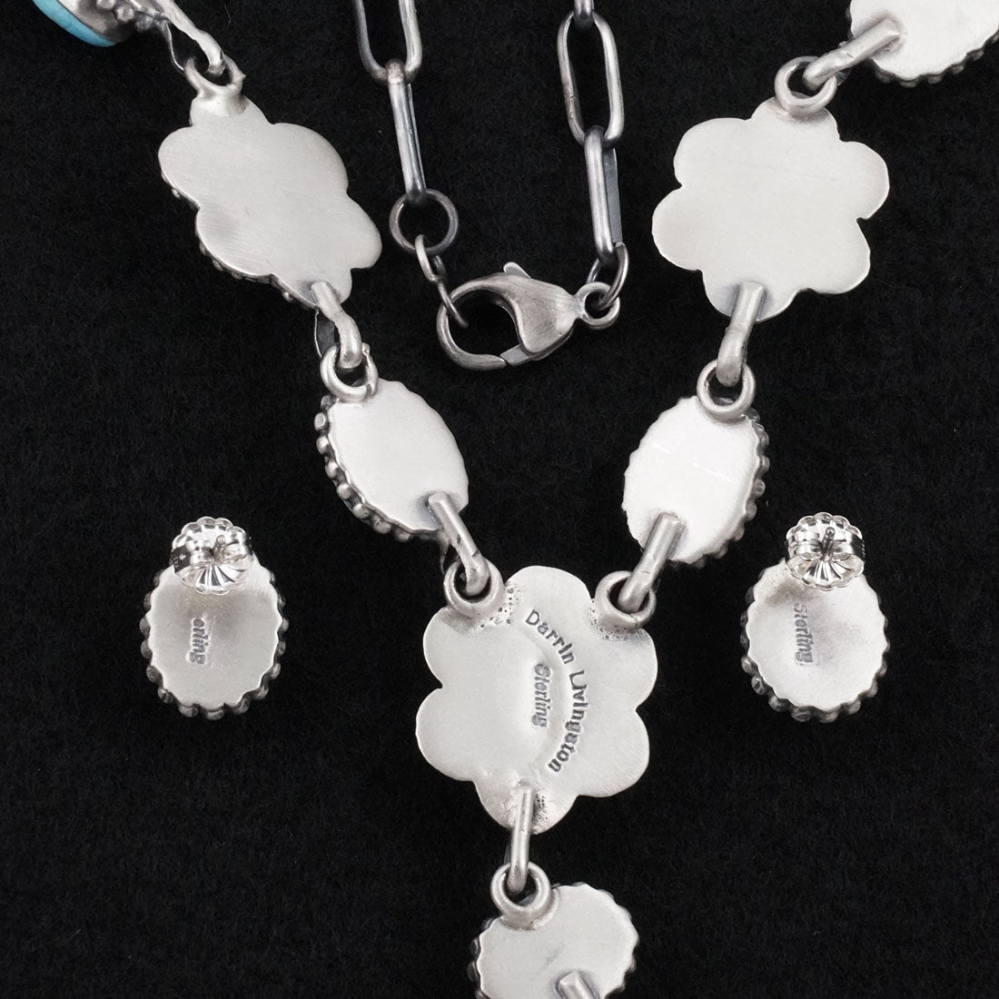 Darrin Livingston Turquoise & Sterling Silver Necklace Set