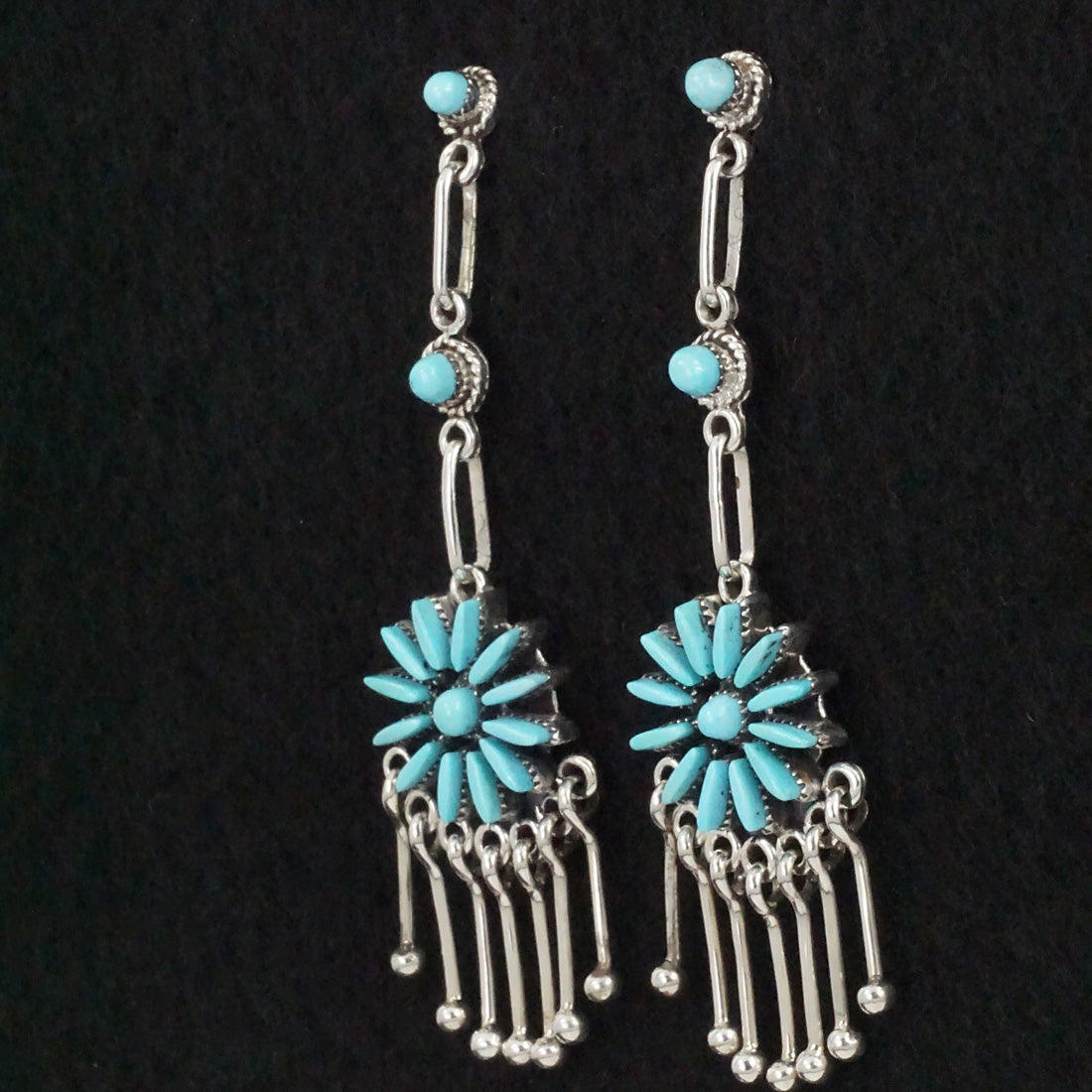 Mildred Ukestine Turquoise & Sterling Silver Earrings