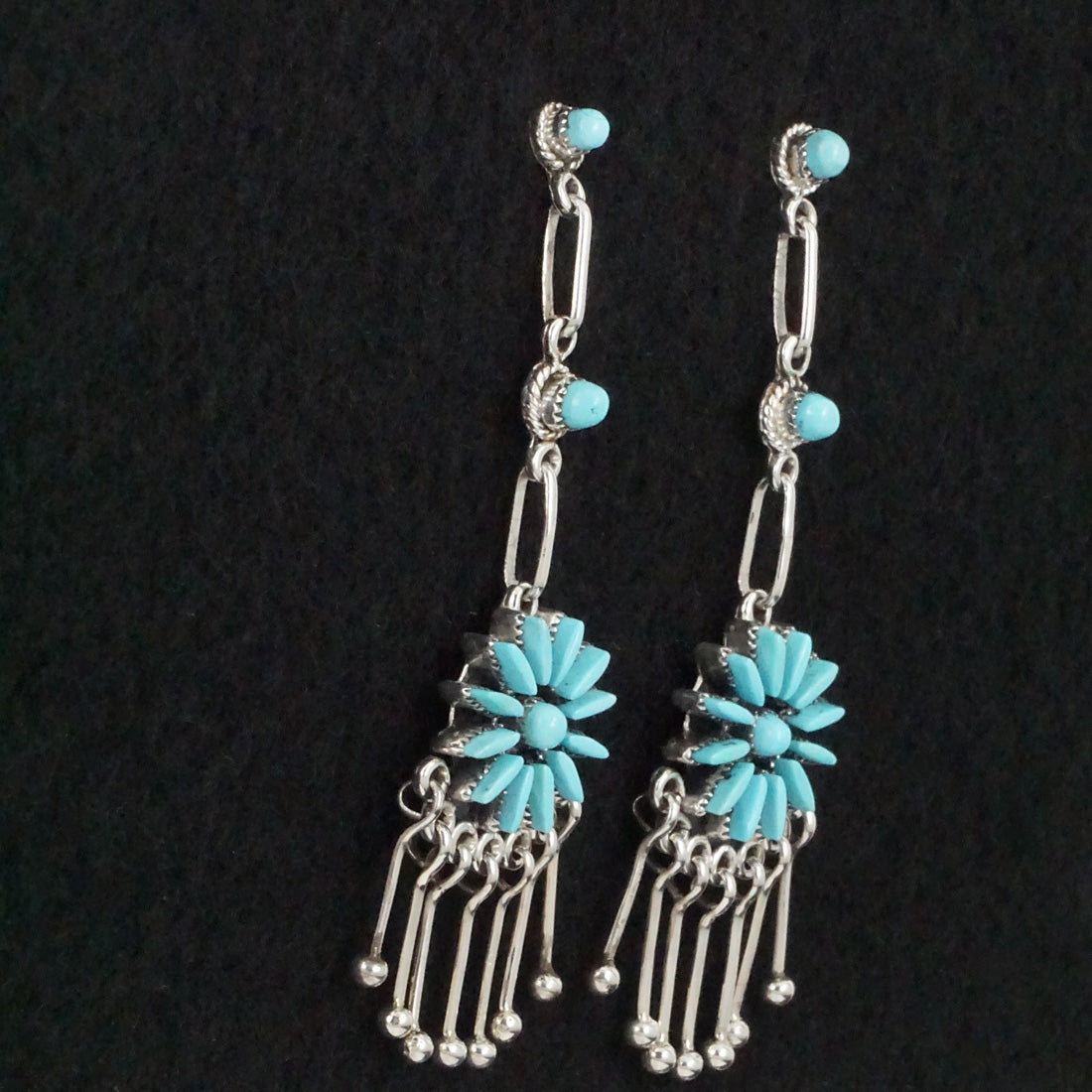 Mildred Ukestine Turquoise & Sterling Silver Earrings