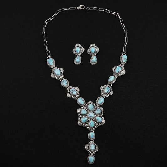 Randy Boyd Turquoise & Sterling Silver Necklace Set