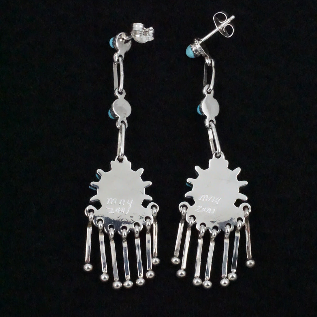 Mildred Ukestine Turquoise & Sterling Silver Earrings