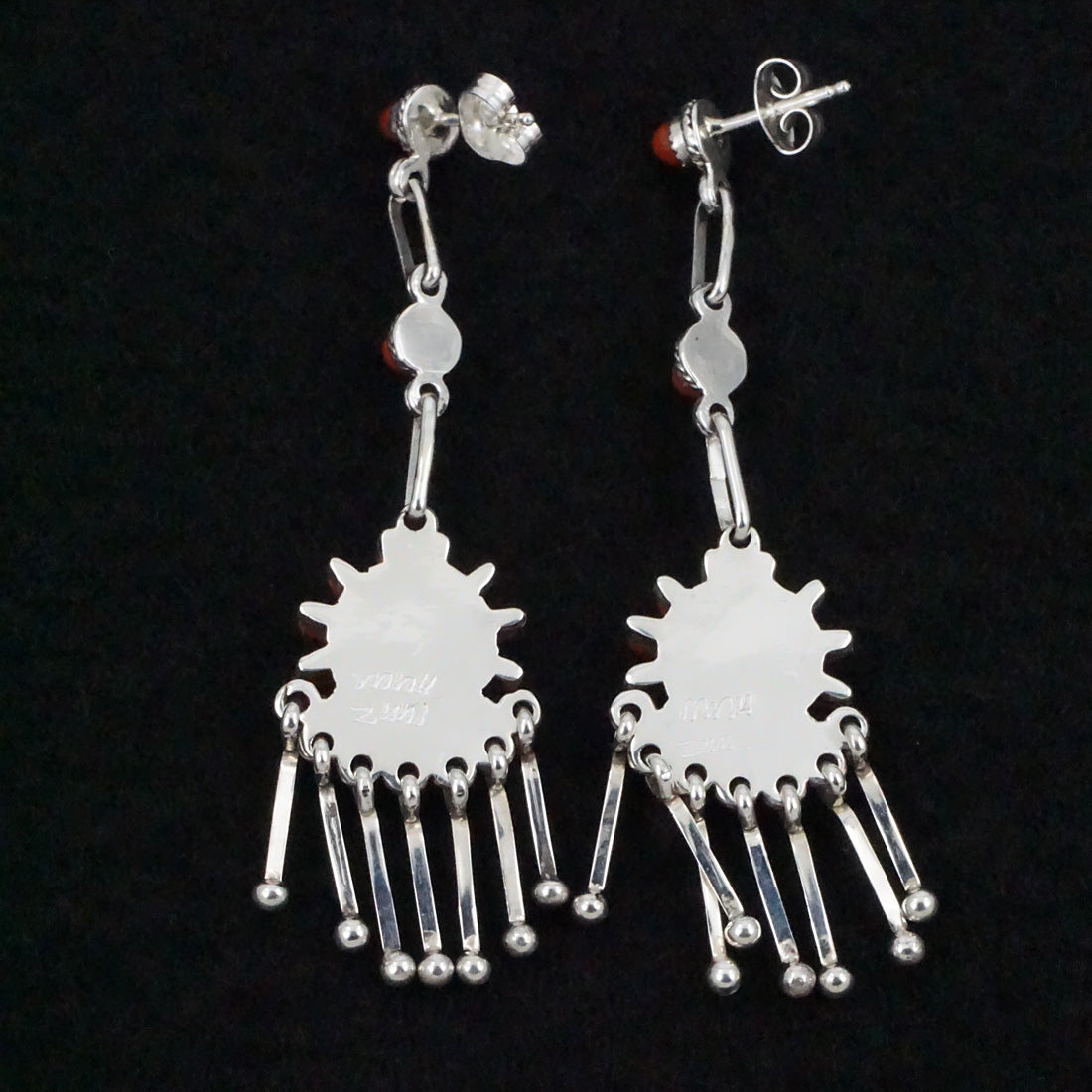 Mildred Ukestine Coral & Sterling Silver Earrings