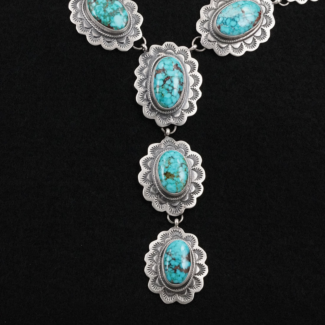 Bob Becenti Turquoise & Sterling Silver Necklace Set