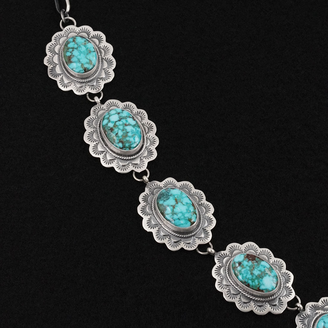 Bob Becenti Turquoise & Sterling Silver Necklace Set