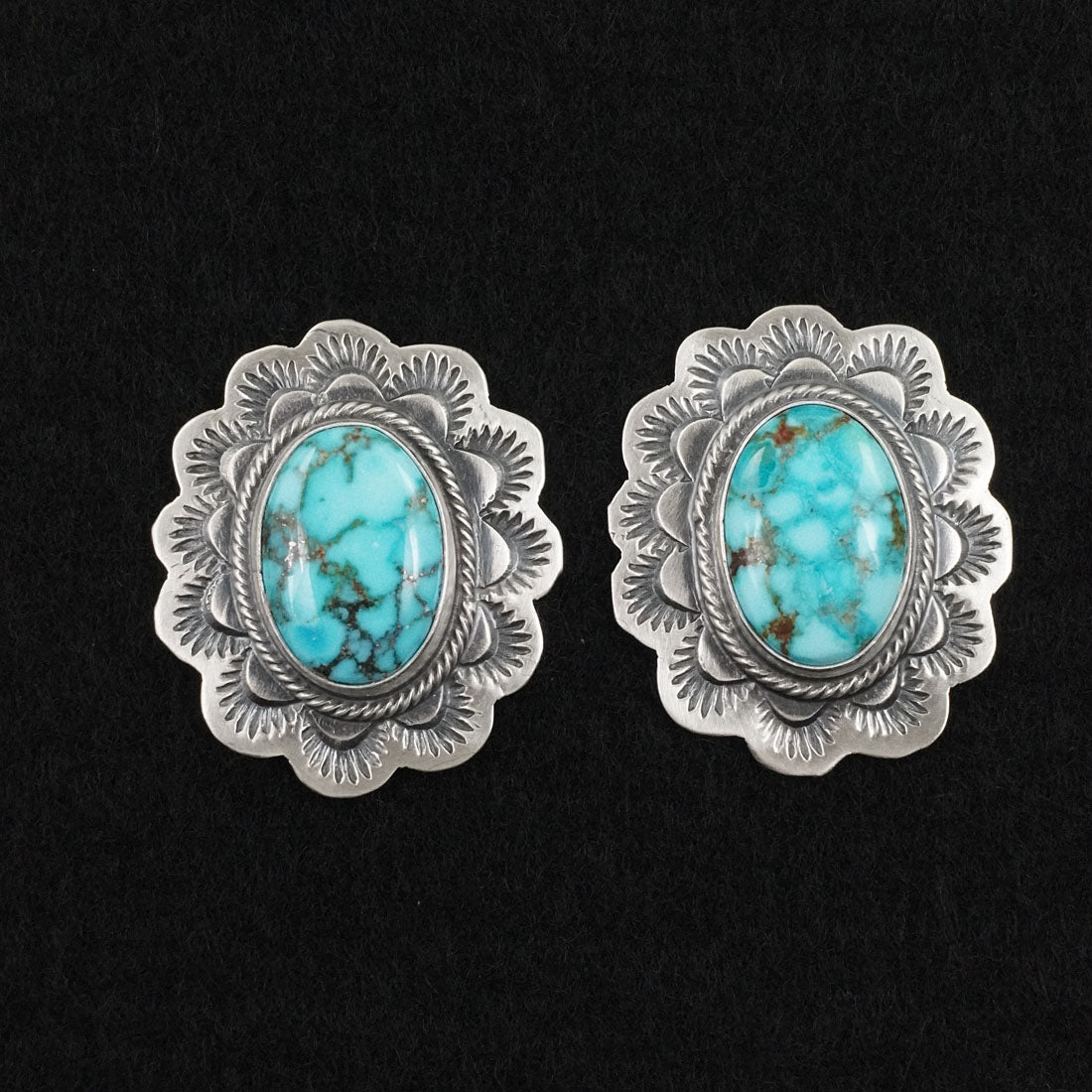 Bob Becenti Turquoise & Sterling Silver Necklace Set