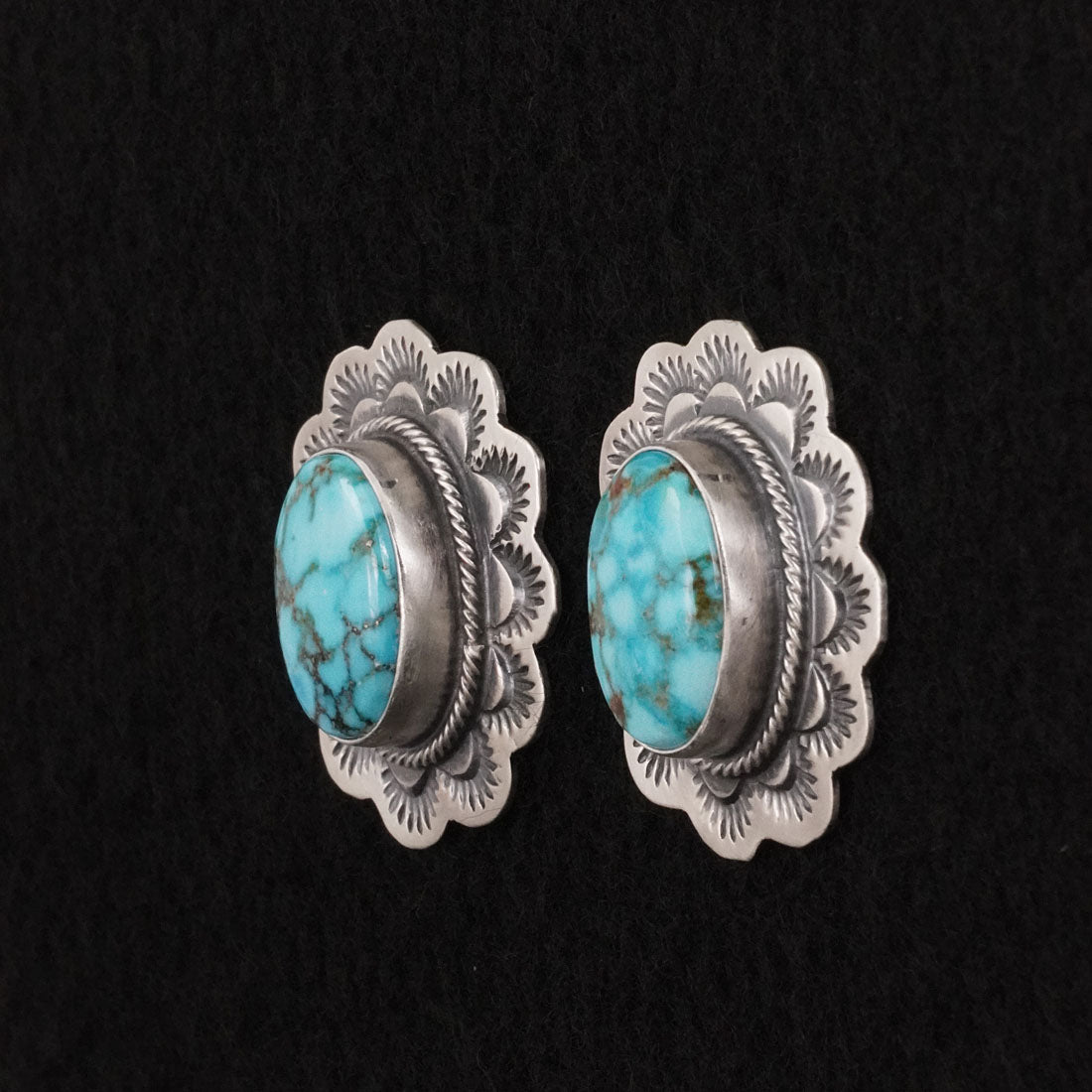 Bob Becenti Turquoise & Sterling Silver Necklace Set