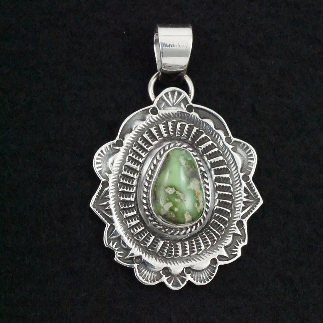 Leonard Maloney Turquoise & Sterling Silver Pendant