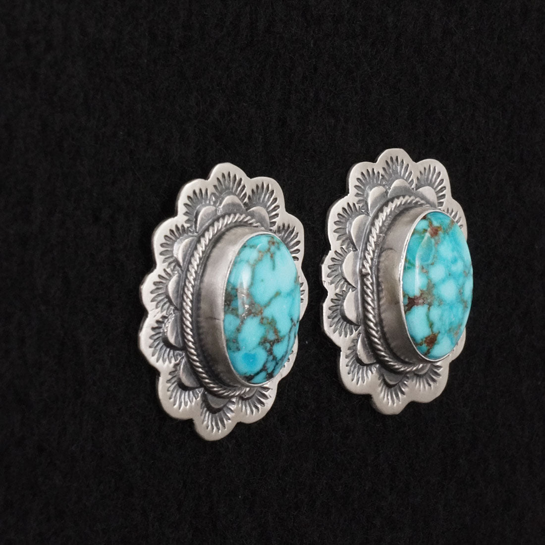 Bob Becenti Turquoise & Sterling Silver Necklace Set