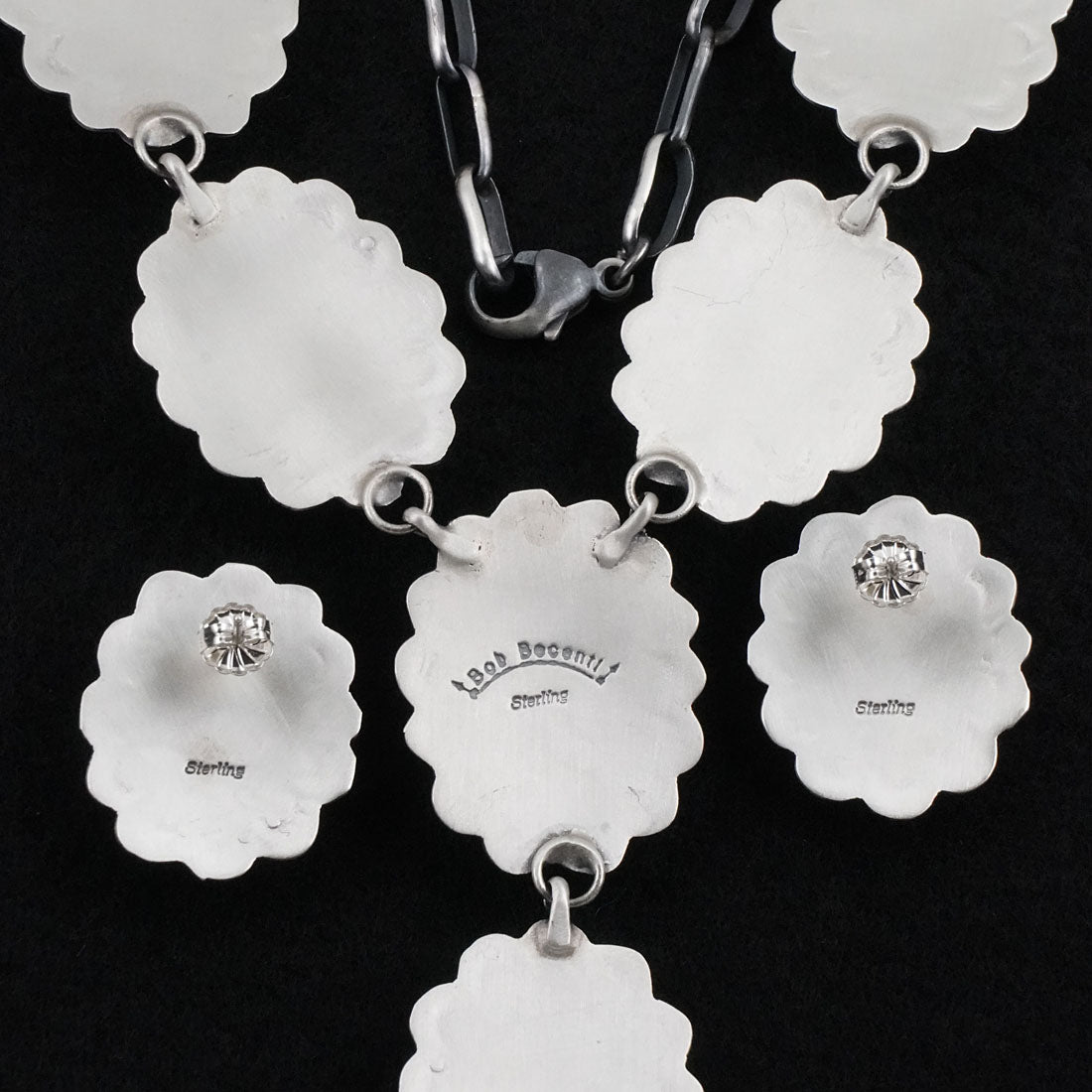 Bob Becenti Turquoise & Sterling Silver Necklace Set