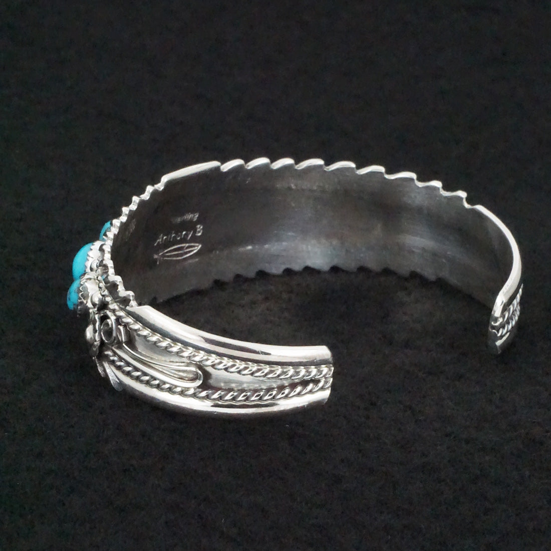 Anthony Brown Turquoise & Sterling Silver Bracelet