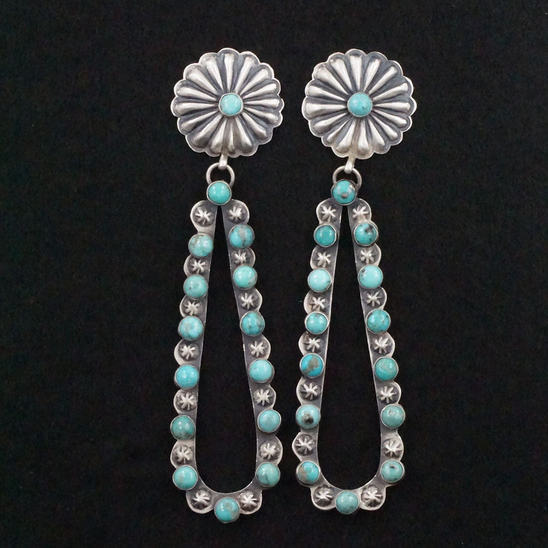 Eugene Charley Turquoise & Sterling Silver Earrings