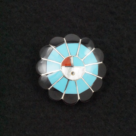 Denise Siutza Multi-Stone & Sterling Silver Pendant/PIn