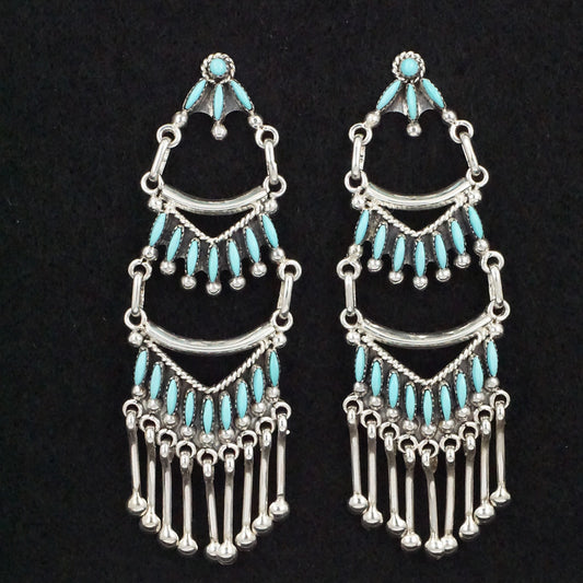 Stuart Natewa Turquoise & Sterling Silver Earrings