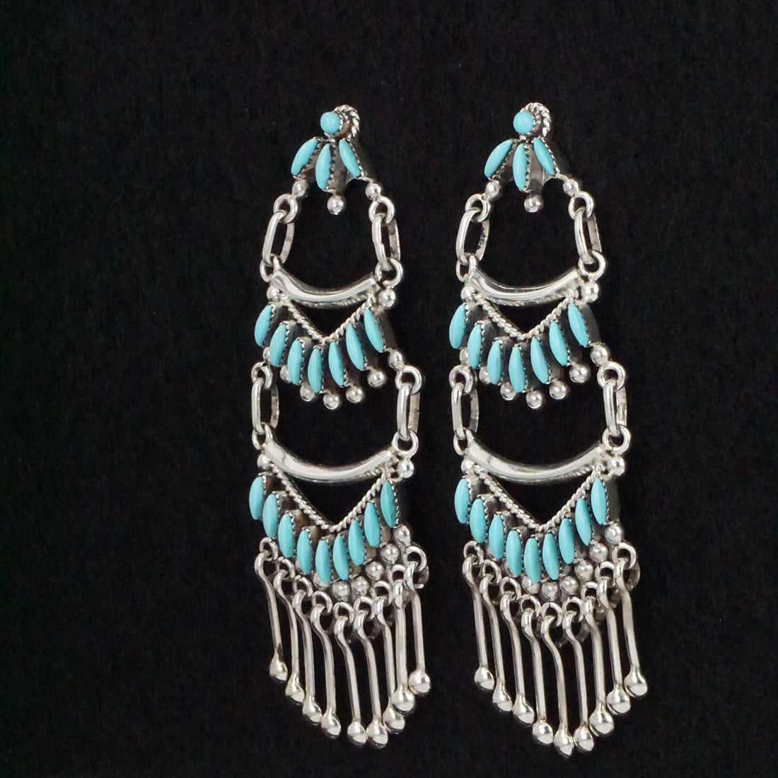 Stuart Natewa Turquoise & Sterling Silver Earrings