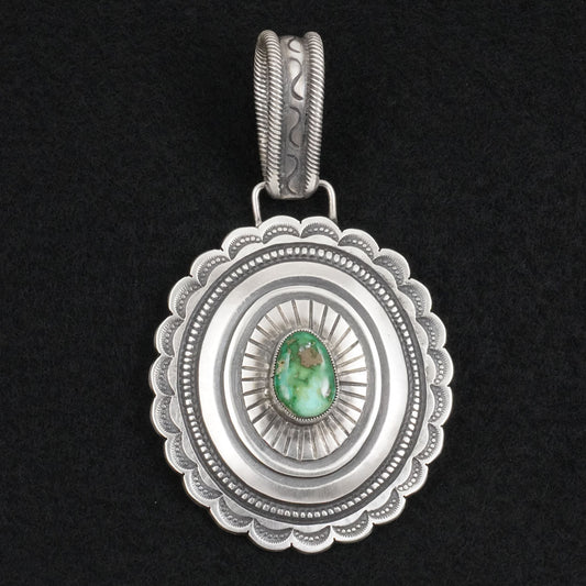 Calvin Martinez Turquoise & Sterling Silver Pendant