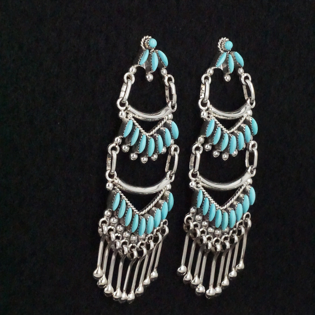 Stuart Natewa Turquoise & Sterling Silver Earrings