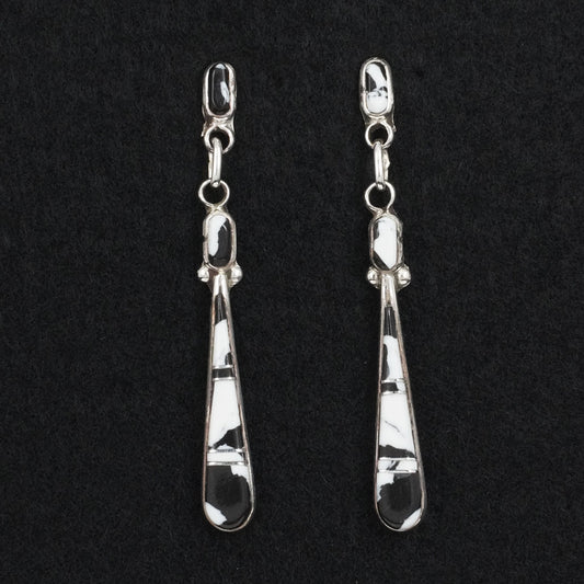 Terrance Panteah White Buffalo & Sterling Silver Earrings