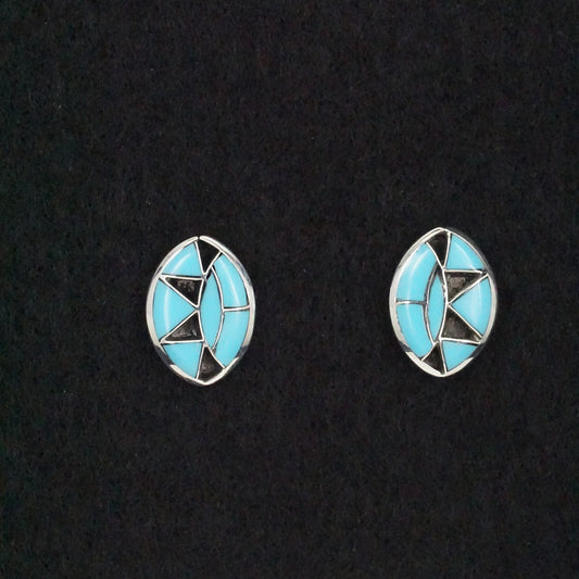 Vernon Quandelacy Turquoise & Sterling Silver Earrings