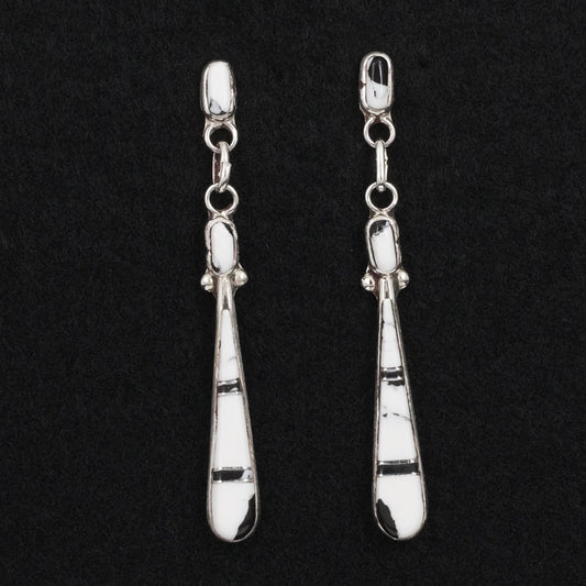 Terrance Panteah White Buffalo & Sterling Silver Earrings
