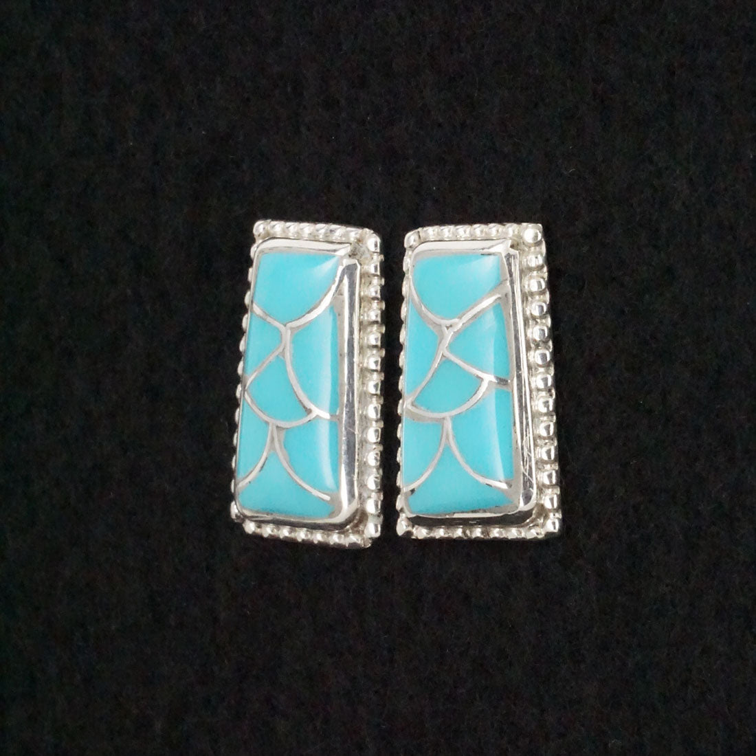 Karlena Seontewa Turquoise & Sterling Silver Inlay Earrings