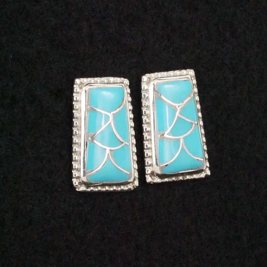 Karlena Seontewa Turquoise & Sterling Silver Inlay Earrings